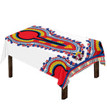 Red And White African Dashiki Print Tablecloth