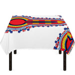 Red And White African Dashiki Print Tablecloth