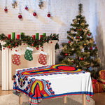 Red And White African Dashiki Print Tablecloth