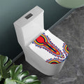 Red And White African Dashiki Print Toilet Lid Cover