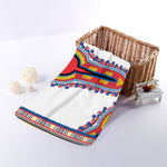 Red And White African Dashiki Print Towel