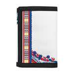 Red And White African Dashiki Print Trifold Wallet
