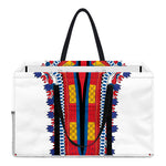 Red And White African Dashiki Print Utility Tote Bag