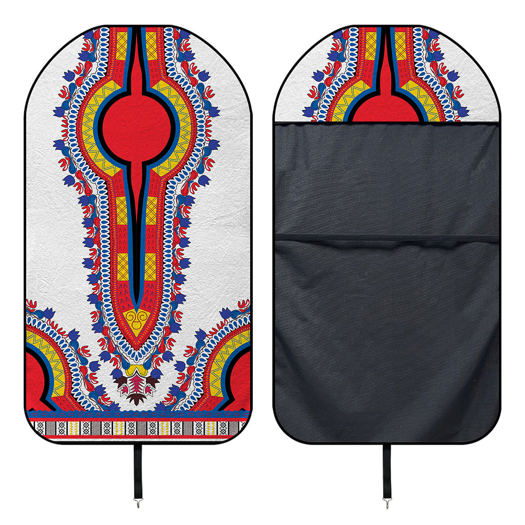 Red And White African Dashiki Print Waterproof Car Seat Cover