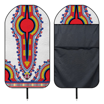 Red And White African Dashiki Print Waterproof Car Seat Cover