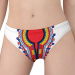 Red And White African Dashiki Print Women's Panties