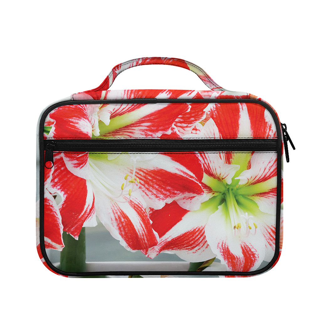 Red And White Amaryllis Print Briefcase Bible Bag