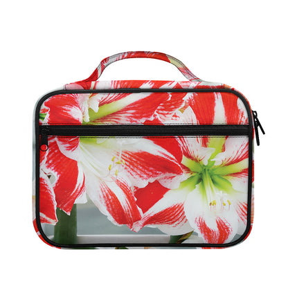 Red And White Amaryllis Print Briefcase Bible Bag