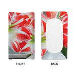 Red And White Amaryllis Print Changing Pad Cover