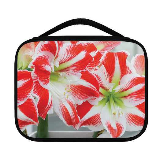 Red And White Amaryllis Print Classic Bible Case
