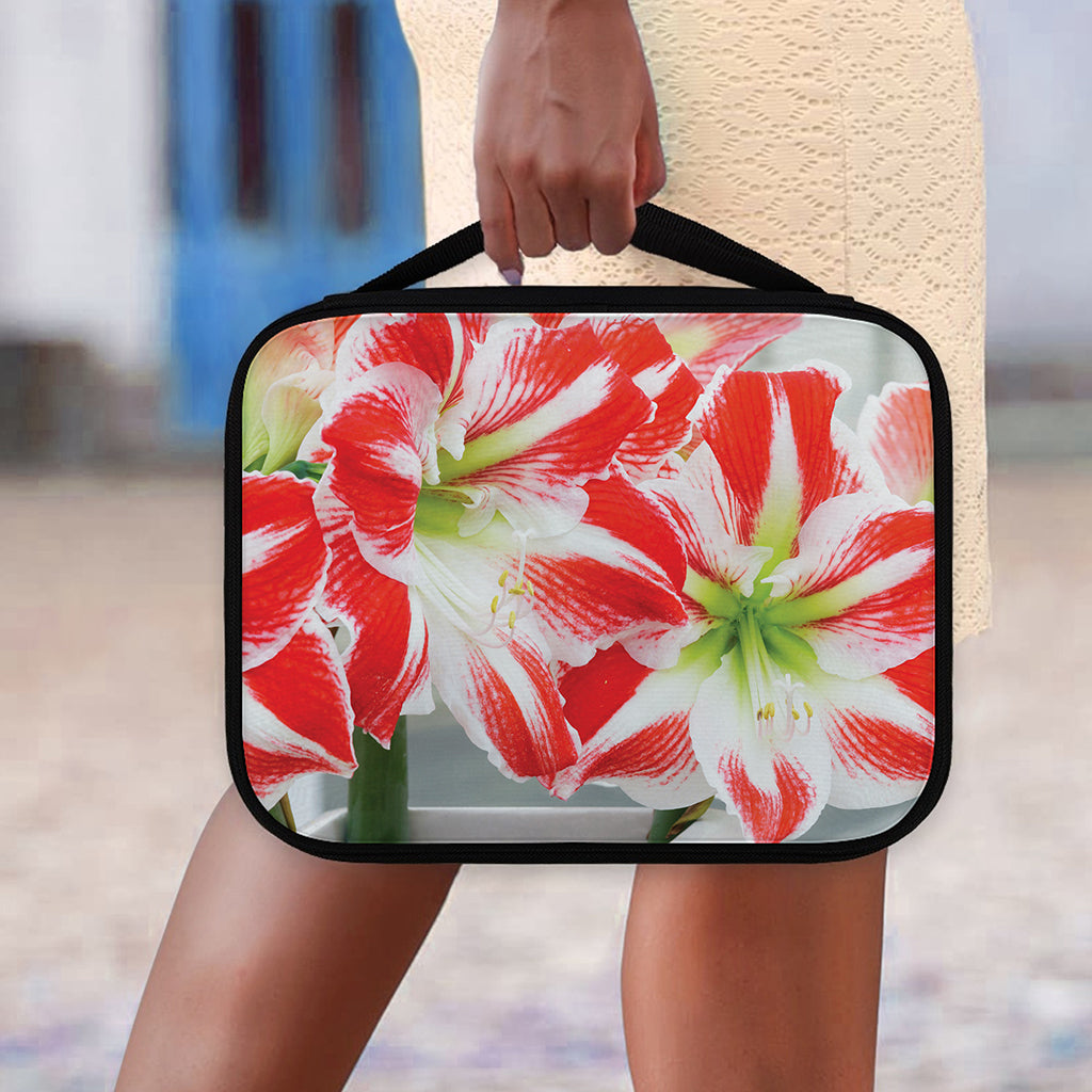 Red And White Amaryllis Print Classic Bible Case