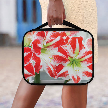 Red And White Amaryllis Print Classic Bible Case