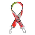 Red And White Amaryllis Print Dog Seat Belt