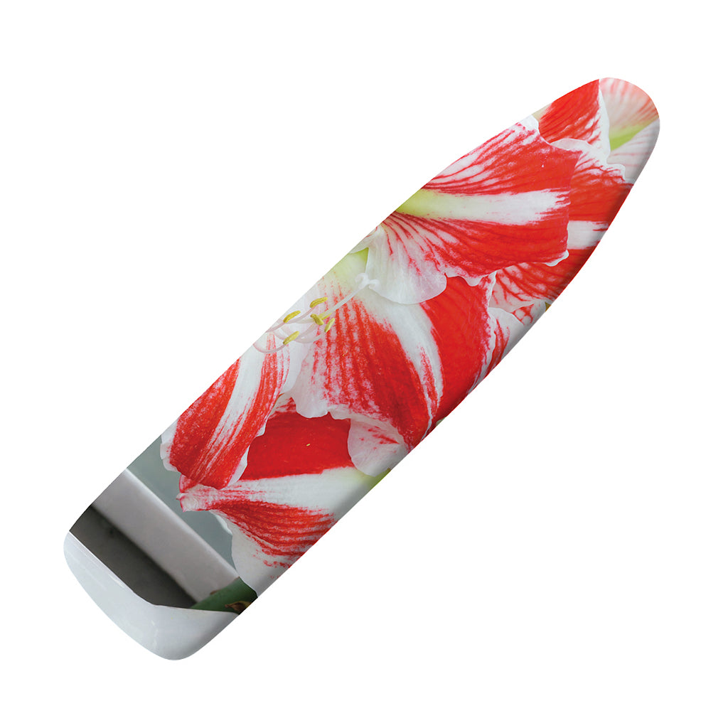 Red And White Amaryllis Print Ironing Board Cover