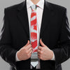 Red And White Amaryllis Print Necktie