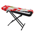 Red And White Amaryllis Print Piano Keyboard Cover