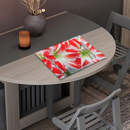 Red And White Amaryllis Print Placemat