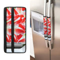 Red And White Amaryllis Print Refrigerator Handle Covers