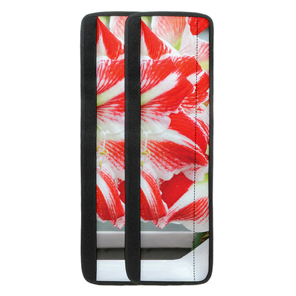 Red And White Amaryllis Print Refrigerator Handle Covers