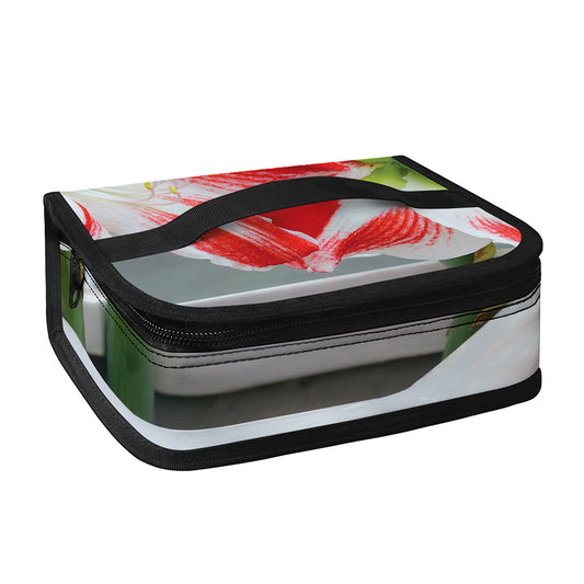 Red And White Amaryllis Print Small Lunch Bag