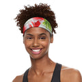 Red And White Amaryllis Print Sports Headband