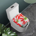 Red And White Amaryllis Print Toilet Lid Cover