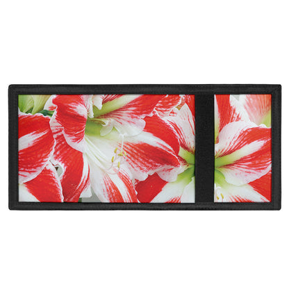 Red And White Amaryllis Print Trifold Wallet