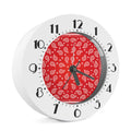 Red And White Bandana Print Alarm Clock