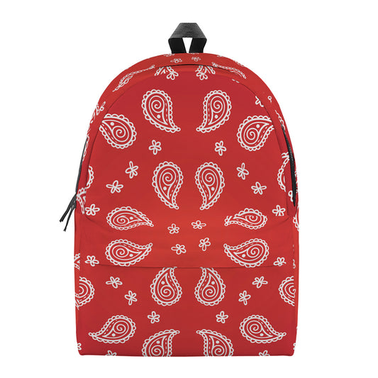 Red And White Bandana Print Backpack