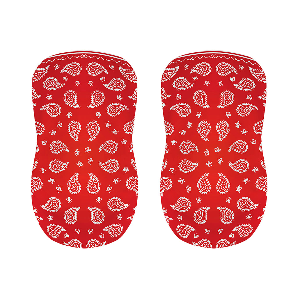 Red And White Bandana Print Bar Stool Covers