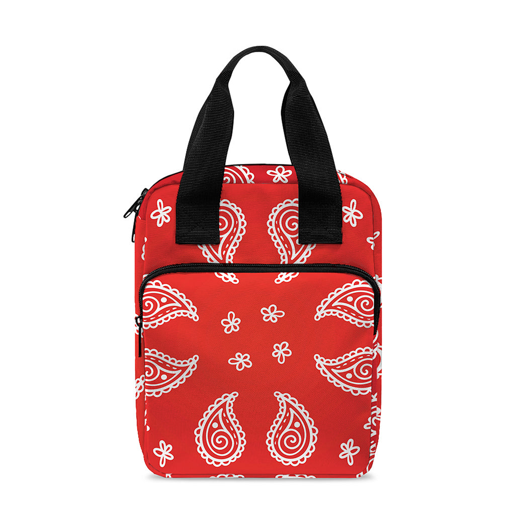 Red And White Bandana Print Bible Tote Bag