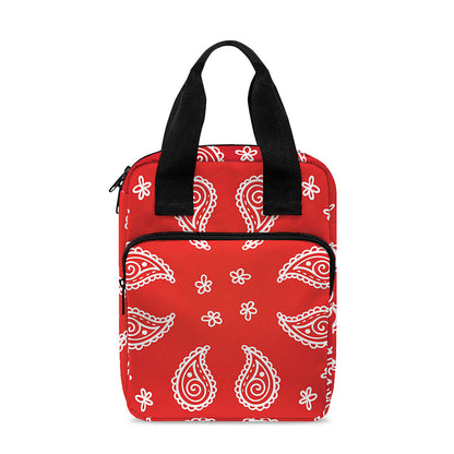 Red And White Bandana Print Bible Tote Bag