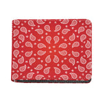 Red And White Bandana Print Bifold Wallet