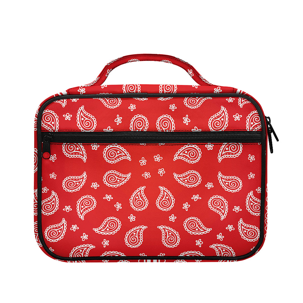 Red And White Bandana Print Briefcase Bible Bag