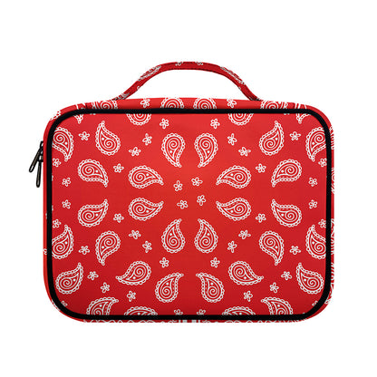 Red And White Bandana Print Briefcase Bible Bag