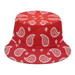 Red And White Bandana Print Bucket Hat