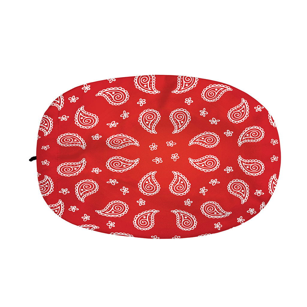 Red And White Bandana Print Car Side Mirror Covers