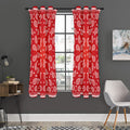 Red And White Bandana Print Grommet Curtain Panels