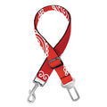 Red And White Bandana Print Dog Seat Belt
