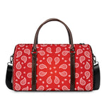 Red And White Bandana Print Duffle Bag
