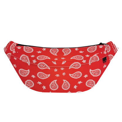 Red And White Bandana Print Fanny Pack