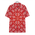 Red And White Bandana Print Hawaiian Shirt