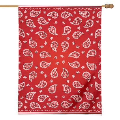 Red And White Bandana Print House Flag
