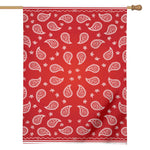 Red And White Bandana Print House Flag