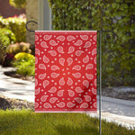 Red And White Bandana Print House Flag