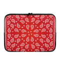 Red And White Bandana Print Laptop Sleeve