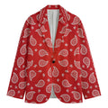 Red And White Bandana Print Men's Blazer