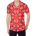 Red And White Bandana Print Men's Shirt