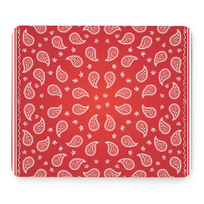 Red And White Bandana Print Mouse Pad