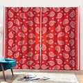 Red And White Bandana Print Pencil Pleat Curtains